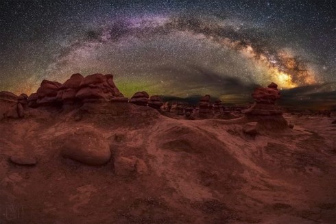Milky Way over at Goblin Valley State Park, Utah, by Max Moorman Photography
